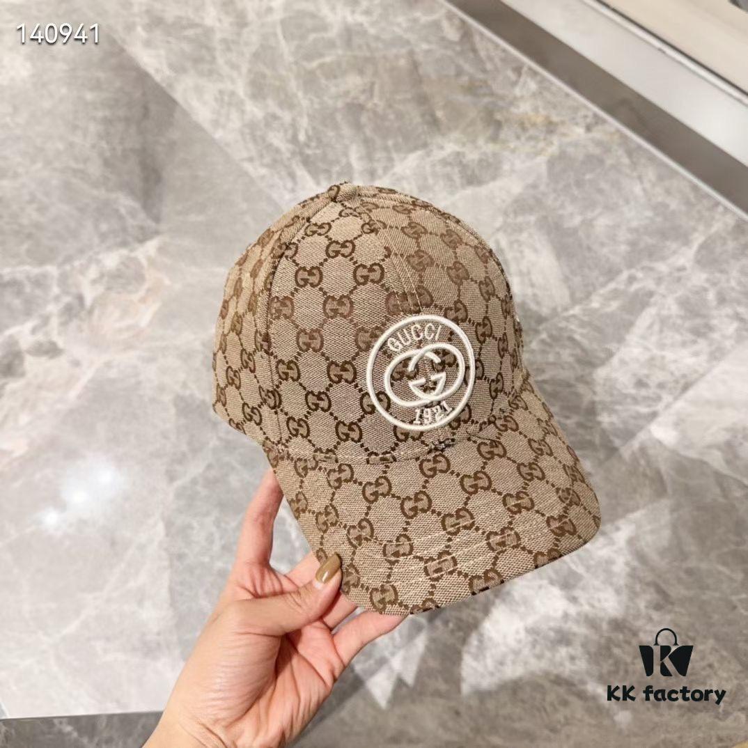 Special Price 💛 Comes with Dust Bag. [GUCCI] 2024 Spring/Summer New Embroidered Baseball Cap, Trendy Fisherman Hat, Knit Cap