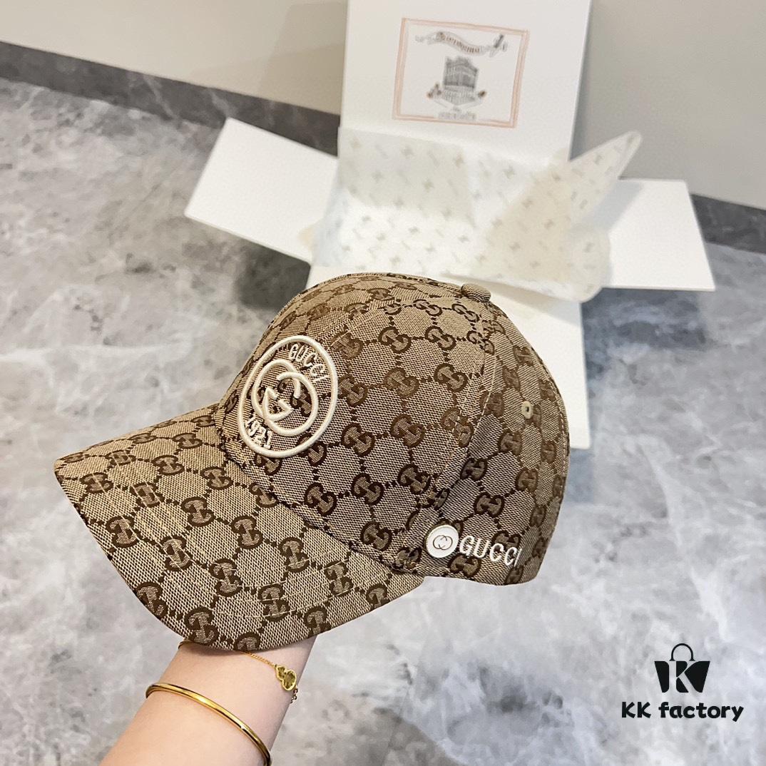 Special Price 💛 With Dust Bag. [GUCCI] 2024 Spring Collection Heavy Embroidered Baseball Cap, Classic Counter Style Unisex Fisherman Cap Knit Hat