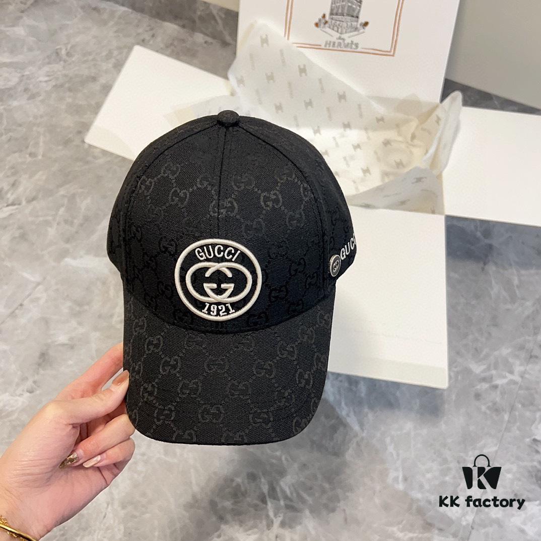 Special Price 💛 with Dust Bag. [GUCCI] 2024 Spring Collection Heavy Embroidered Baseball Cap, Classic Counter Style Unisex Fisherman Knit Hat