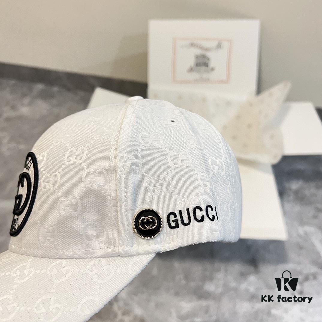 Special Price 💛 Comes with Dust Bag. [GUCCI] 2024 Spring/Summer New Heavy Embroidery Baseball Cap, Classic Counter Style, Unisex Fisherman Knit Hat