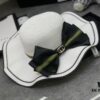 Special Price 💛 With Dust Bag 【Gucci】2024 New Wide-Brimmed Ruffled Bow Straw Hat
