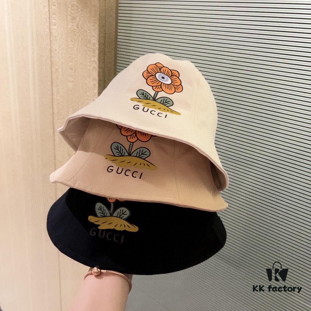 Gucci 2024 New Spring/Summer Dome Flower Popular Bucket Hat