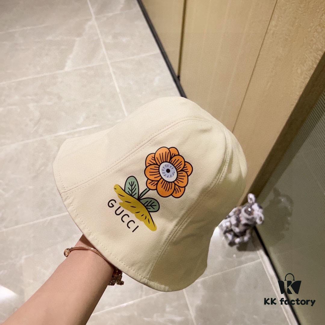 Gucci 2024 Spring/Summer New Arrival Dome-Top Floral Print Popular Bucket Hat