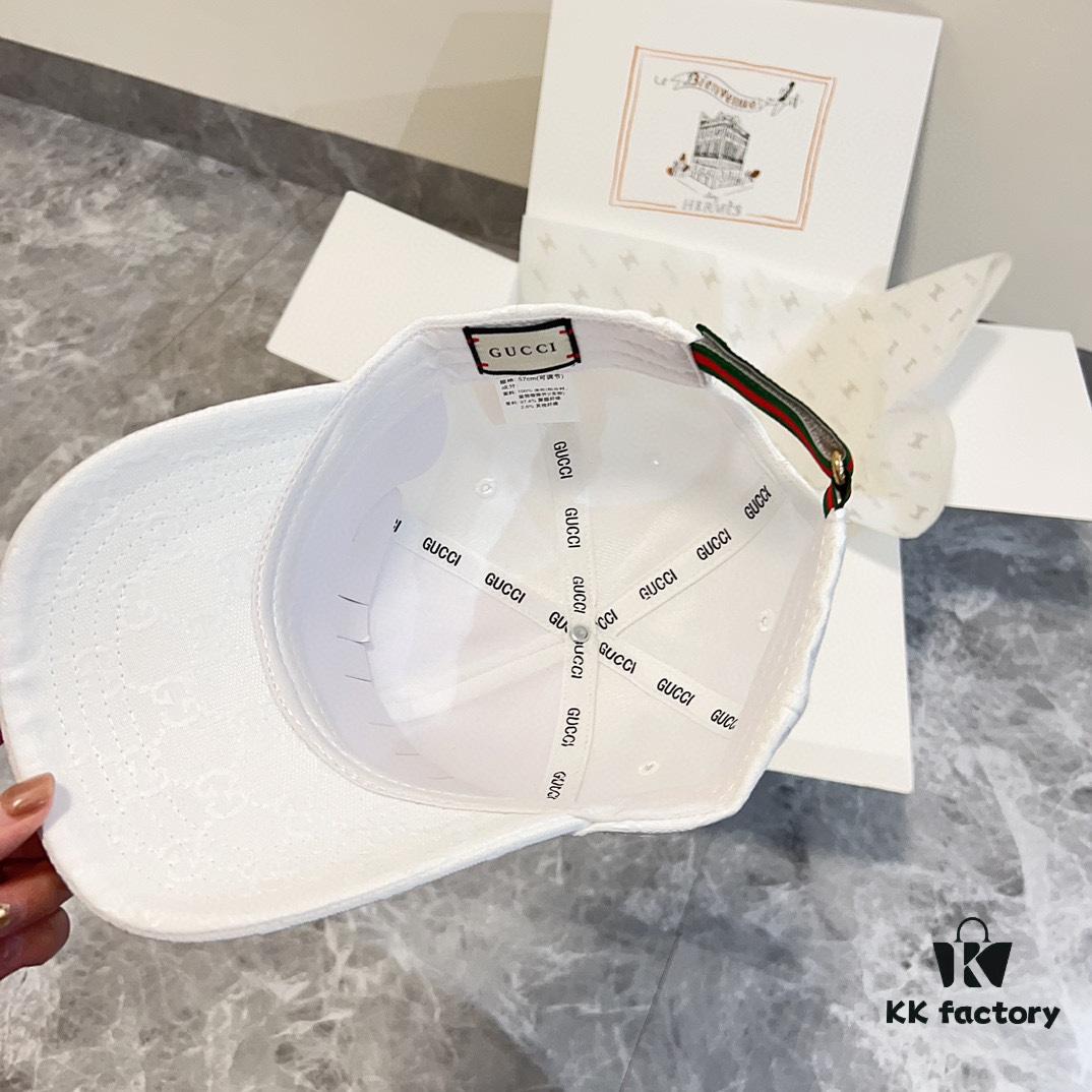 Special Price 💛 Comes with Dust Bag. [GUCCI] 2024 Spring/Summer New Arrival Heavy Embroidered Baseball Cap, Classic Counter Style, Unisex Fisherman Knit Hat