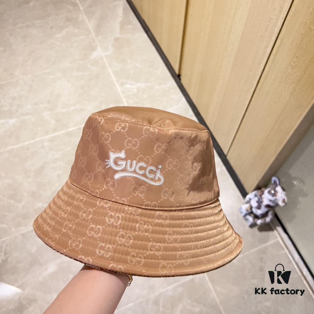 GUCCI x Dust Bag Included [2024 New Arrival] Luxury Unisex Reversible Fisherman Hat