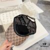 Special Price 💛 Comes with Dust Bag. [GUCCI] 2024 Spring/Summer New Hollow-out Patchwork Baseball Cap, Classic Leather Unisex Hat, Fisherman Cap, Knit Cap