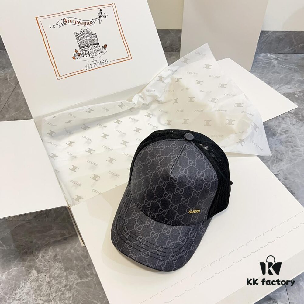 Special Price 💛 Comes with Dust Bag. [GUCCI] 2024 Spring/Summer New Hollow-out Patchwork Baseball Cap, Classic Leather Unisex Hat, Fisherman Cap, Knit Cap