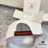 Special Price 💛 With Dust Bag. [GUCCI] 2024 Spring Collection Heavy Embroidered Baseball Cap, Classic Store Model Unisex Fisherman Cap Knit Hat