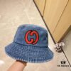 GUCCI x Dust Bag Included 2024 New Vintage Denim Unisex Fisherman Hat