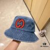 GUCCI x Dust Bag Included 2024 New Vintage Denim Unisex Fisherman Hat