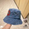 GUCCI x Dust Bag Included 2024 New Vintage Denim Unisex Fisherman Hat