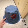 GUCCI x Dust Bag Included 2024 New Vintage Denim Unisex Fisherman Hat