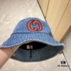 GUCCI x Dust Bag Included 2024 New Vintage Denim Unisex Fisherman Hat
