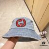 GUCCI Unisex Denim Bucket Hat 2024 New Arrival with Dust Bag