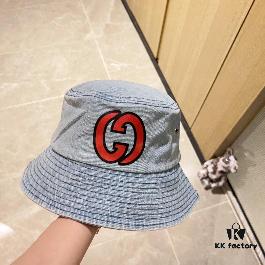 GUCCI Unisex Denim Bucket Hat 2024 New Arrival with Dust Bag
