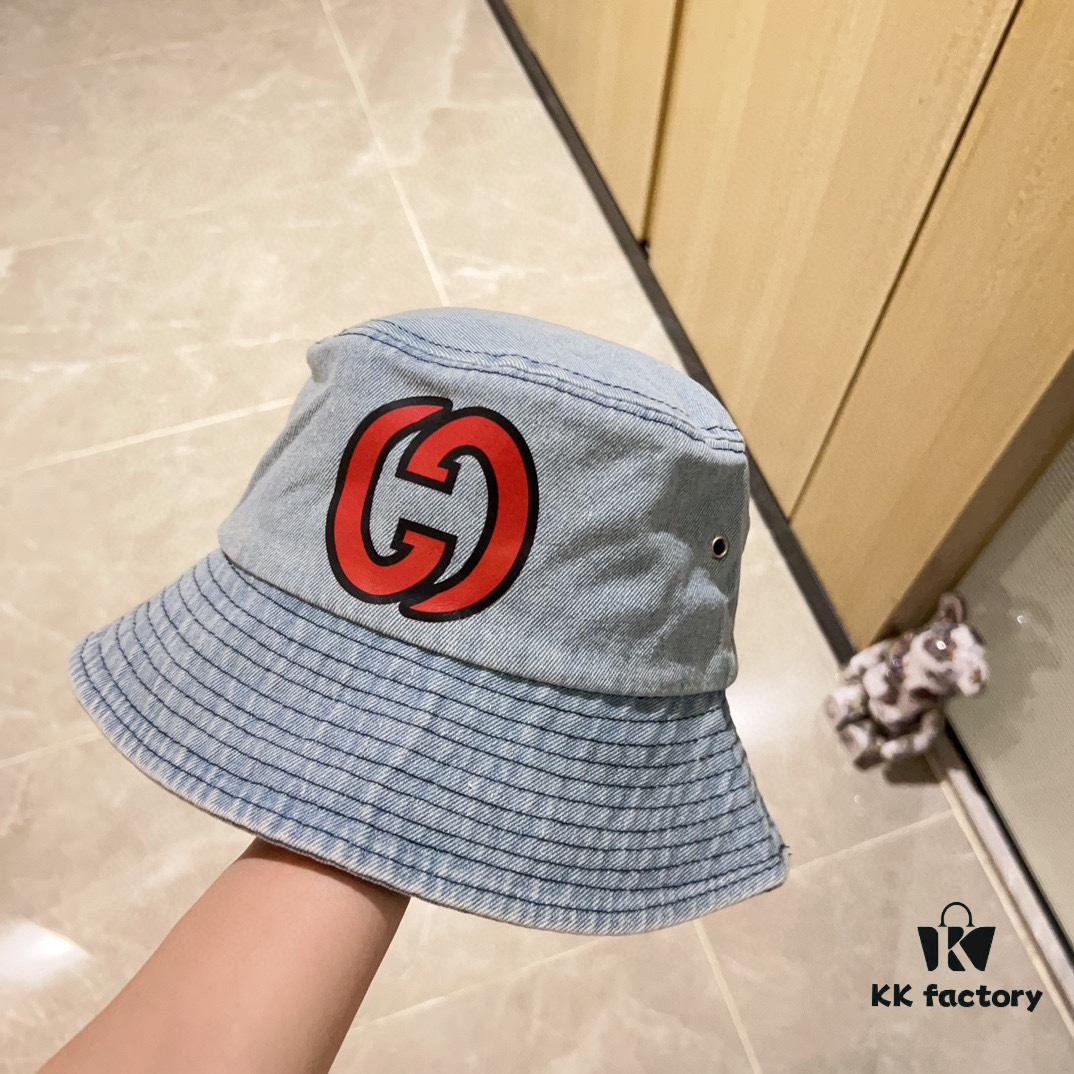 GUCCI Unisex Denim Bucket Hat 2024 New Arrival with Dust Bag