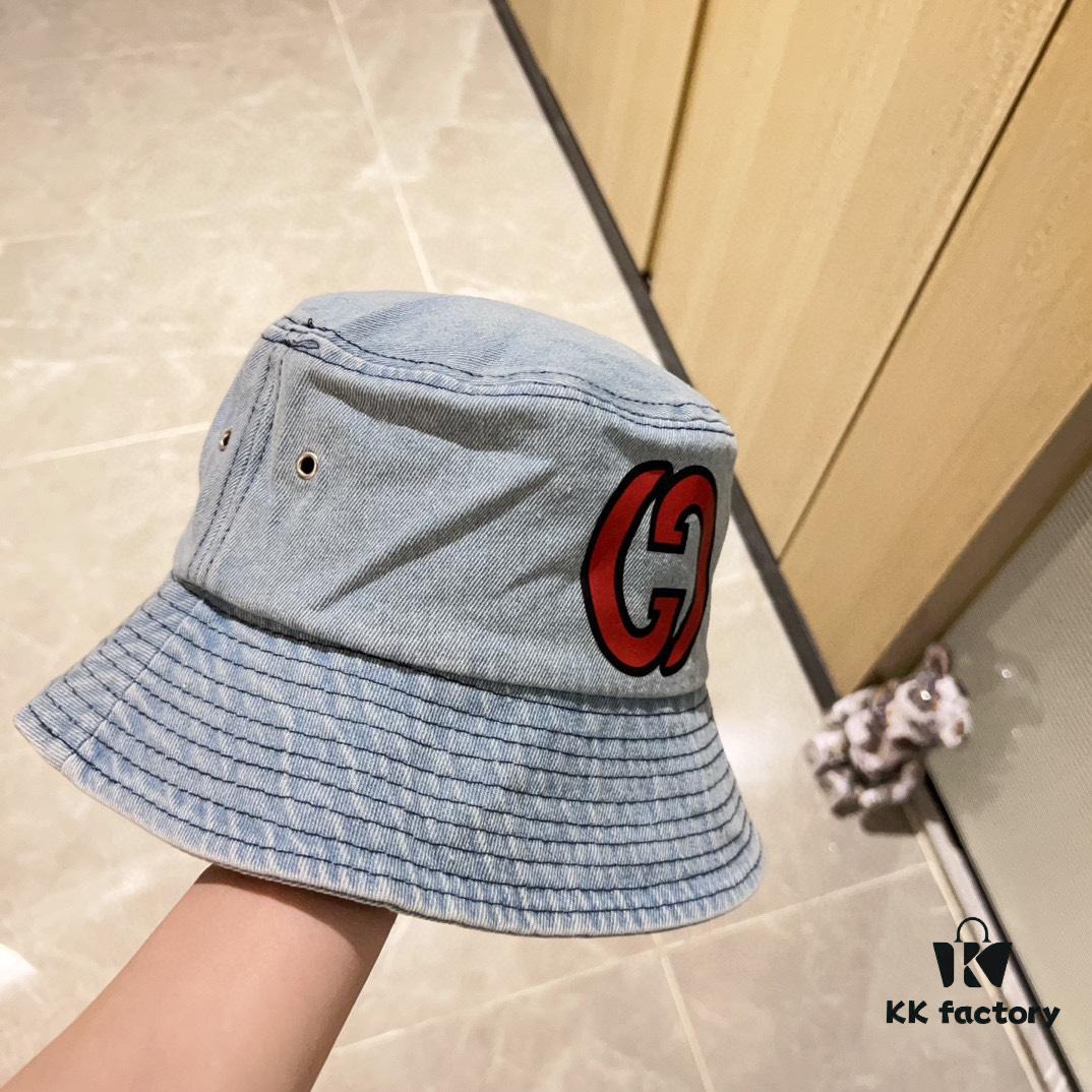 GUCCI Unisex Denim Bucket Hat 2024 New Arrival with Dust Bag