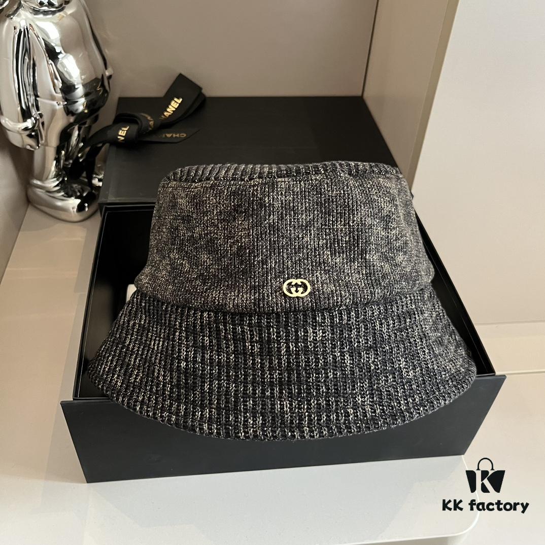 Gucci Striped Fisherman Hat, High-End Custom Fabric, Head Circumference 57cm