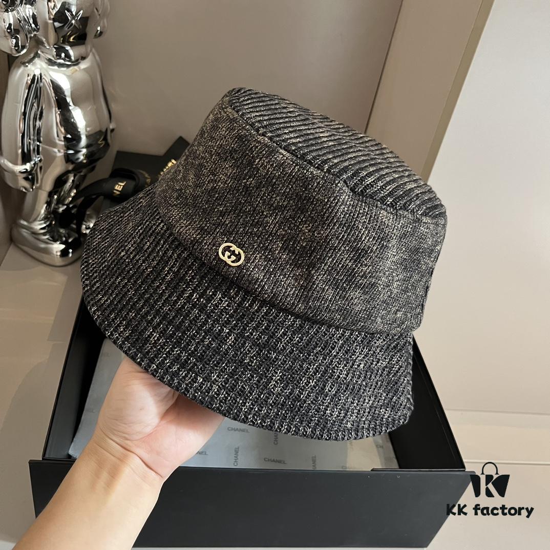Gucci Striped Fisherman Hat, High-End Custom Fabric, Head Circumference 57cm