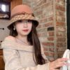 Gucci 2023 Fall/Winter New Arrival Wool Hat, Felt Fedora with Back Slit Design and Premium Leather Band, High-End Tailoring, 100% Wool, Head Circumference 57cm