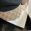 Gucci 2022 Fall/Winter New Arrivals Military Cap, High-End Custom Wool Hat with GG Brim Detail, Elegant and Sophisticated, Available in Black and Khaki, Head Circumference 57cm