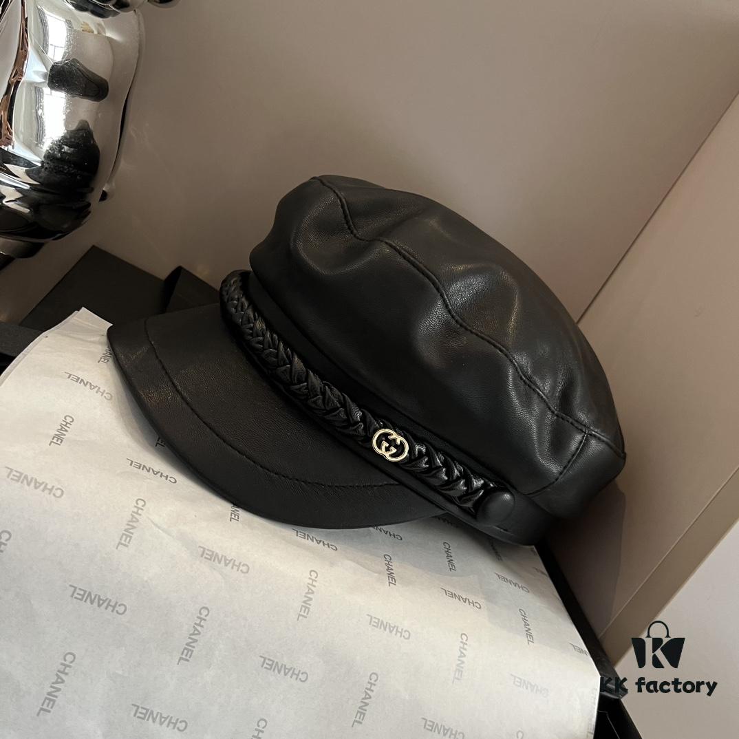 Gucci New Style Peaked Military Cap, Head Circumference 57cm