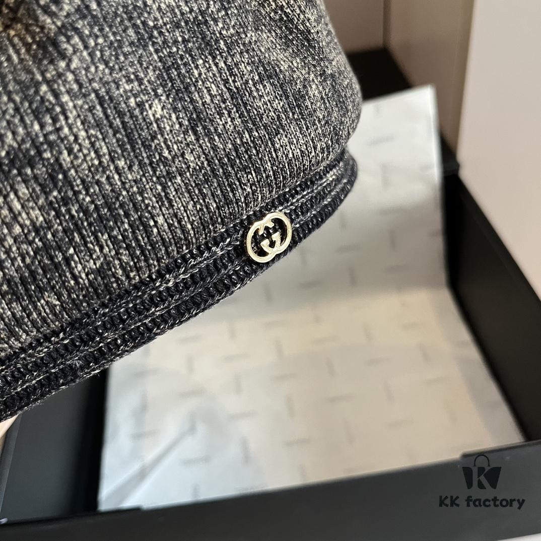 Gucci Striped Beret, High-End Custom Fabric, Head Circumference 57cm