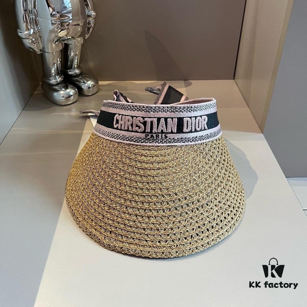 Authentic DIOR Summer New Arrival Scarf Sun Hat, a Must-Have for Stylish Women