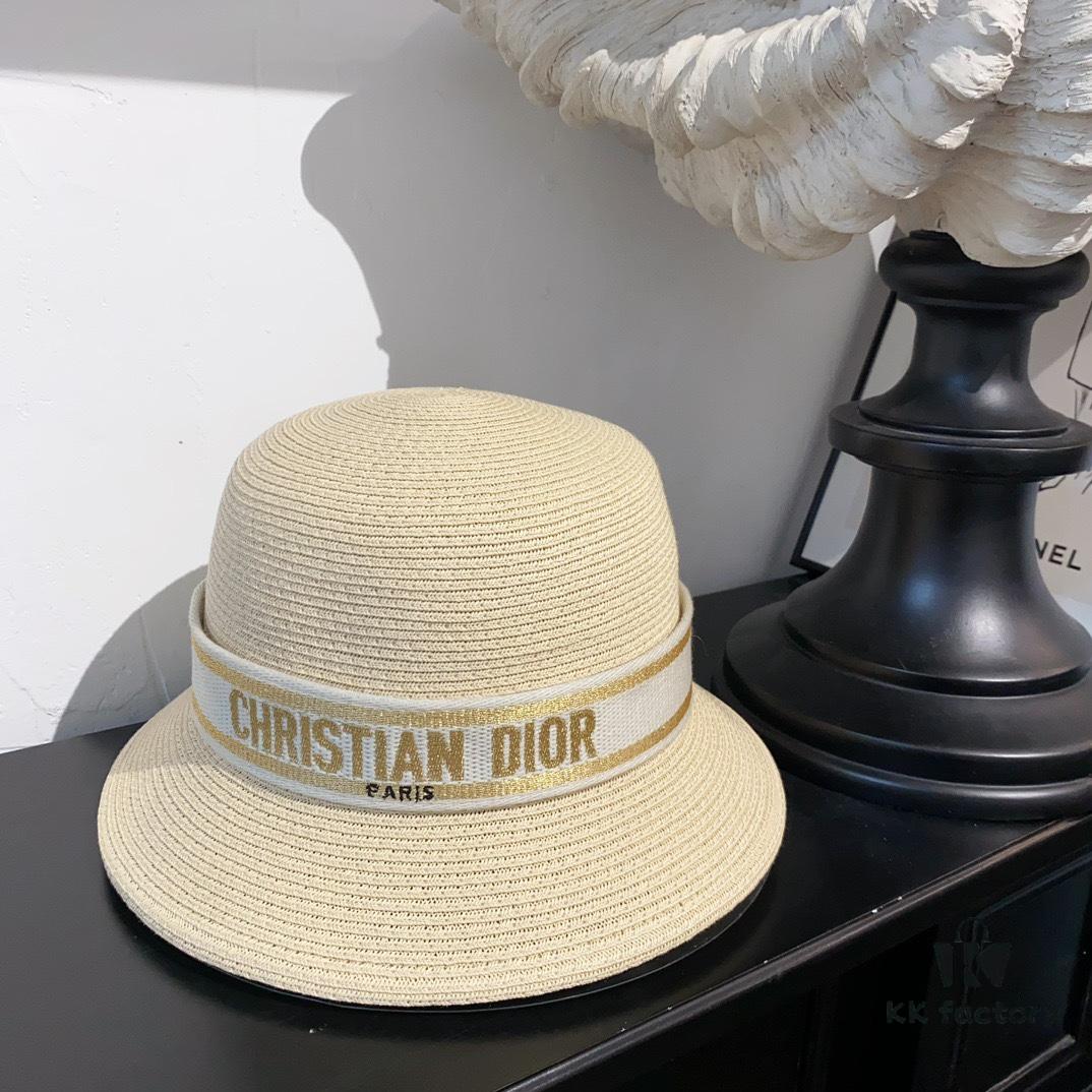 Dior New Bucket Hat with Lettered Webbing