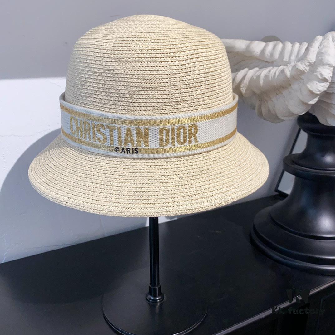 Dior New Bucket Hat with Lettered Webbing