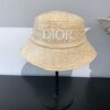 Dior New Embroidered Letter Straw Hat