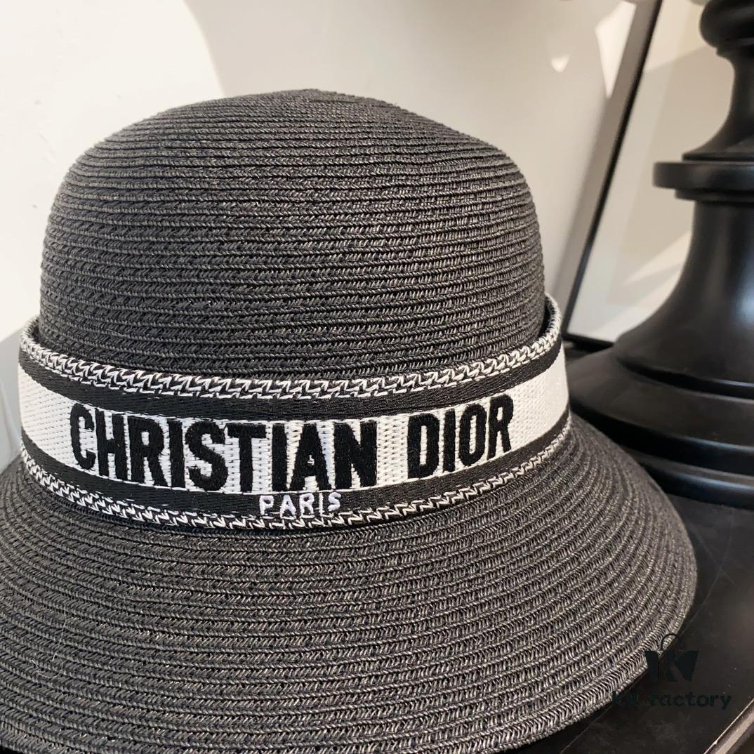 Dior New Bucket Hat with Lettered Webbing