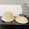 Dior New Embroidered Letter Straw Hat