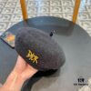 Dior 2024 New Solid Color Women's Beret, Slimming Face Look, Lightweight and Breathable Spring Summer Pumpkin Hat, Artistic Multi-Purpose Painter's Hat