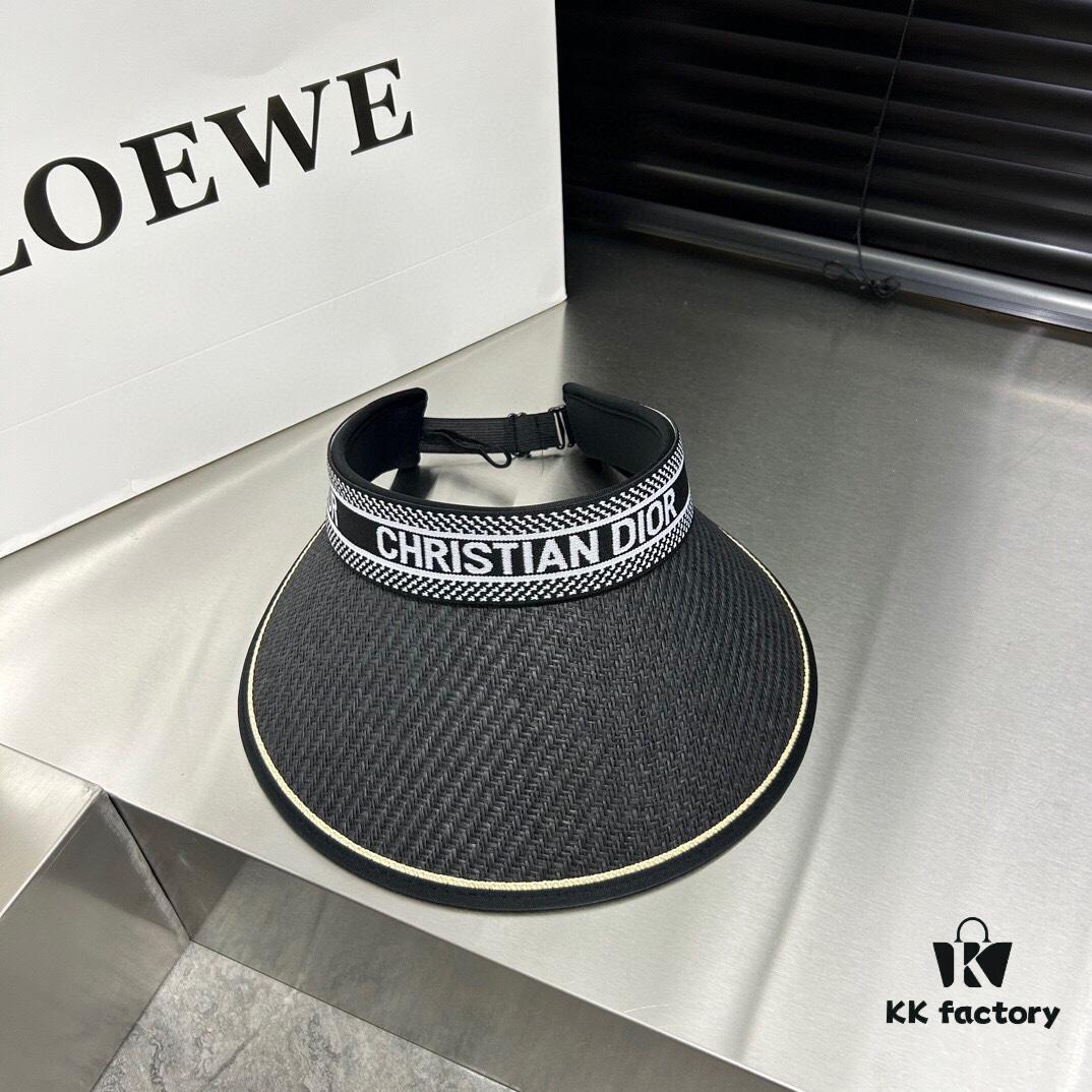 Dior - New Arrival Rimless Hat with Color-Block Trim