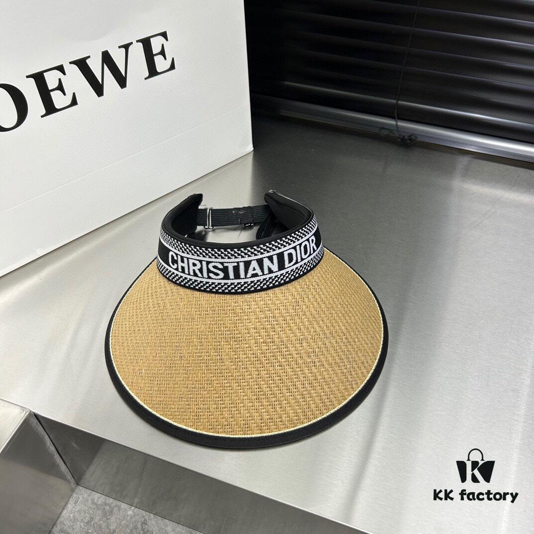 Dior - New Arrival Rimless Hat with Color-Block Trim