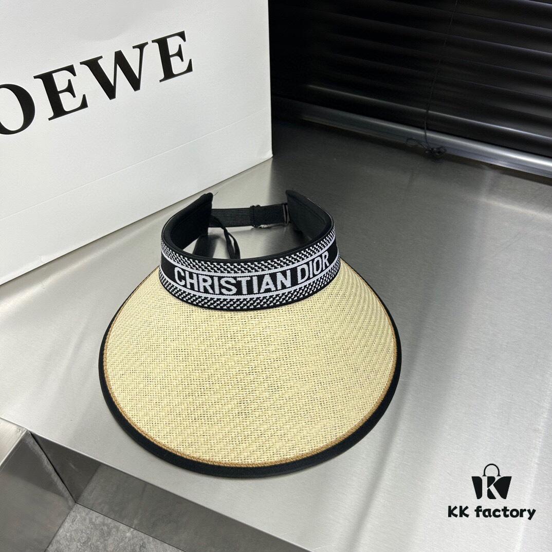 Dior - New Arrival Rimless Hat with Color-Block Trim
