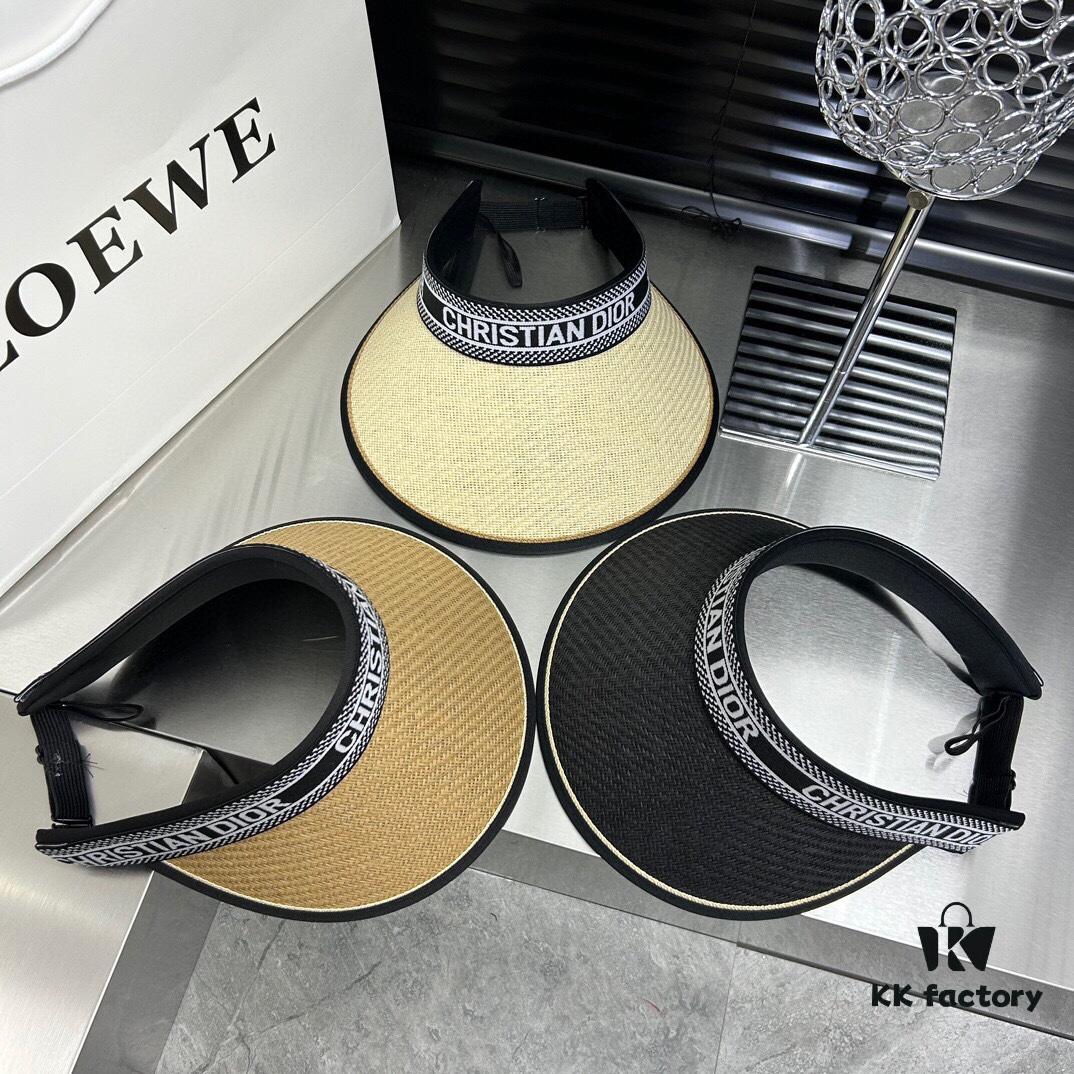 Dior - New Arrival Rimless Hat with Color-Block Trim