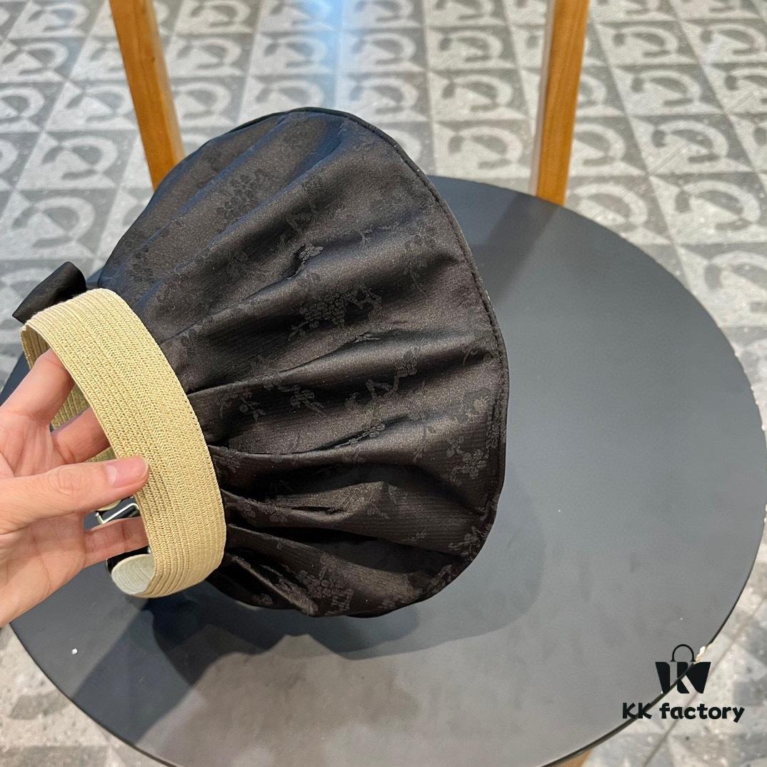 Dior Summer New Large-Brimmed Open-Top Hat for Women, Foldable Sun Hat for Travel, Beach Vacation, UV Protection, Fisherman Hat, Baseball Cap, Knit Hat