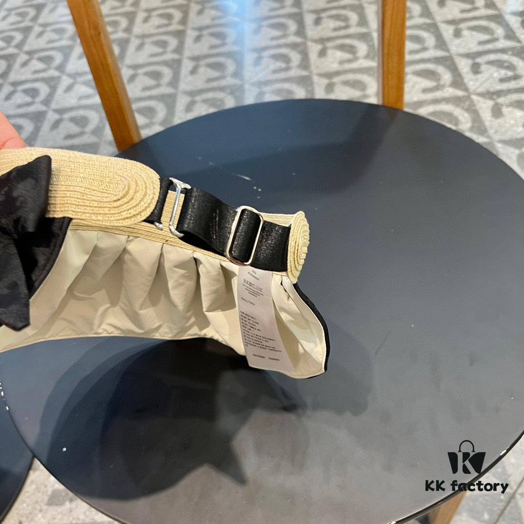 Dior Summer New Large-Brimmed Open-Top Hat for Women, Foldable Sun Hat for Travel, Beach Vacation, UV Protection, Fisherman Hat, Baseball Cap, Knit Hat