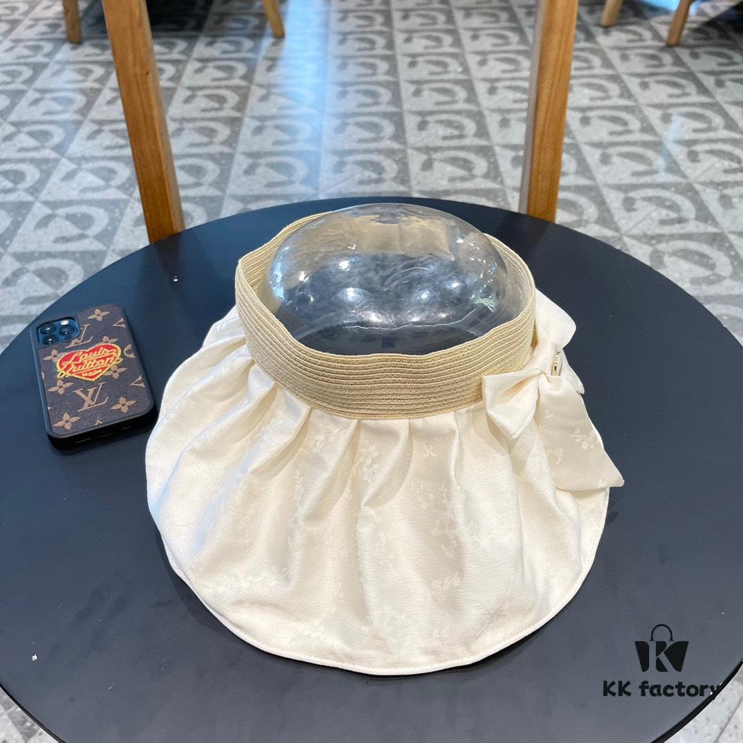 Dior Summer New Arrival Wide-Brimmed Open-Top Hat for Women, Foldable Sun Hat for Travel, Beach Vacation, UV Protection, Fisherman Hat, Baseball Cap, Knit Hat