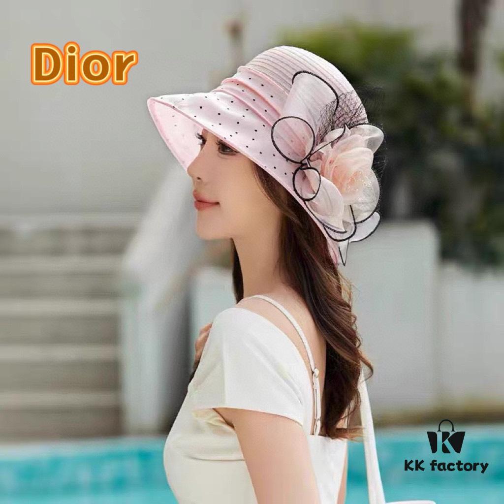 Dior Korean-Style Oversized Sun Hat for Women, Fashionable UV-Protective Foldable Wide-Brimmed Hat for Summer Outdoor Wear, Suitable for Travel and Daily Use – Fisherman Cap, Baseball Cap, Knit Cap