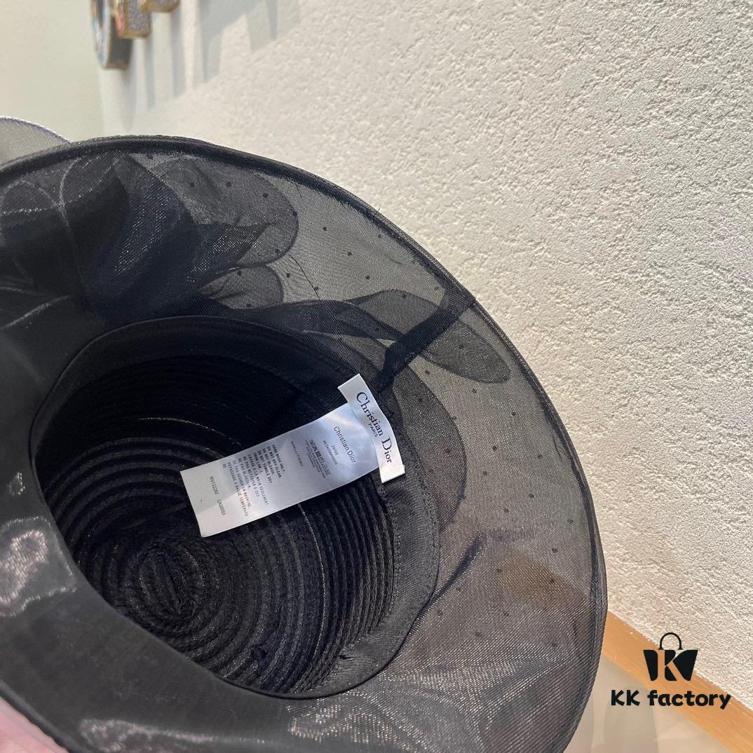 Dior Korean-Style Oversized Fashion Sun Hat for Women, Wide-Brimmed Foldable UV-Protective Outdoor Hat, Versatile Bucket Hat, Baseball Cap, Knit Hat for Summer Travel