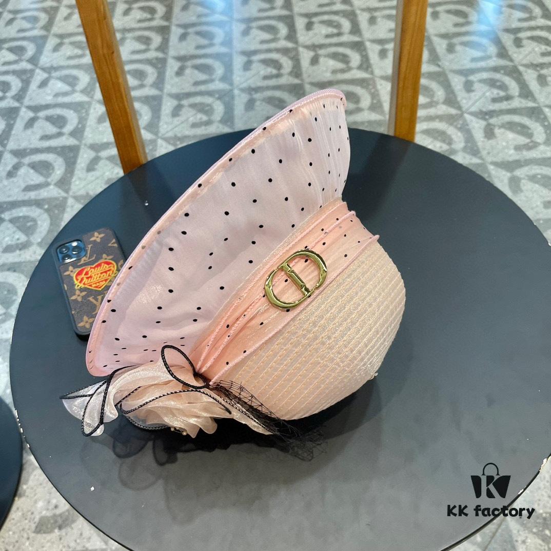 Dior Korean-Style Oversized Sun Hat for Women, Fashionable UV-Protective Foldable Wide-Brimmed Hat for Summer Outdoor Wear, Suitable for Travel and Daily Use – Fisherman Cap, Baseball Cap, Knit Cap