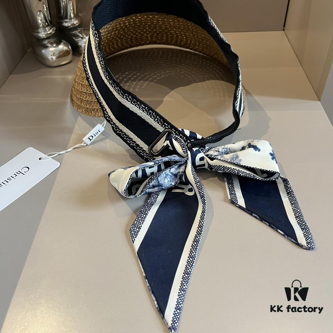 Authentic DIOR Summer Straw Sun Hat – A Must-Have for Stylish Women