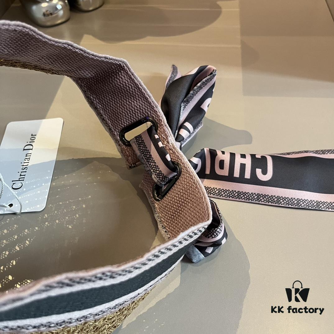 Authentic DIOR Summer New Arrival Scarf Sun Hat, a Must-Have for Stylish Women