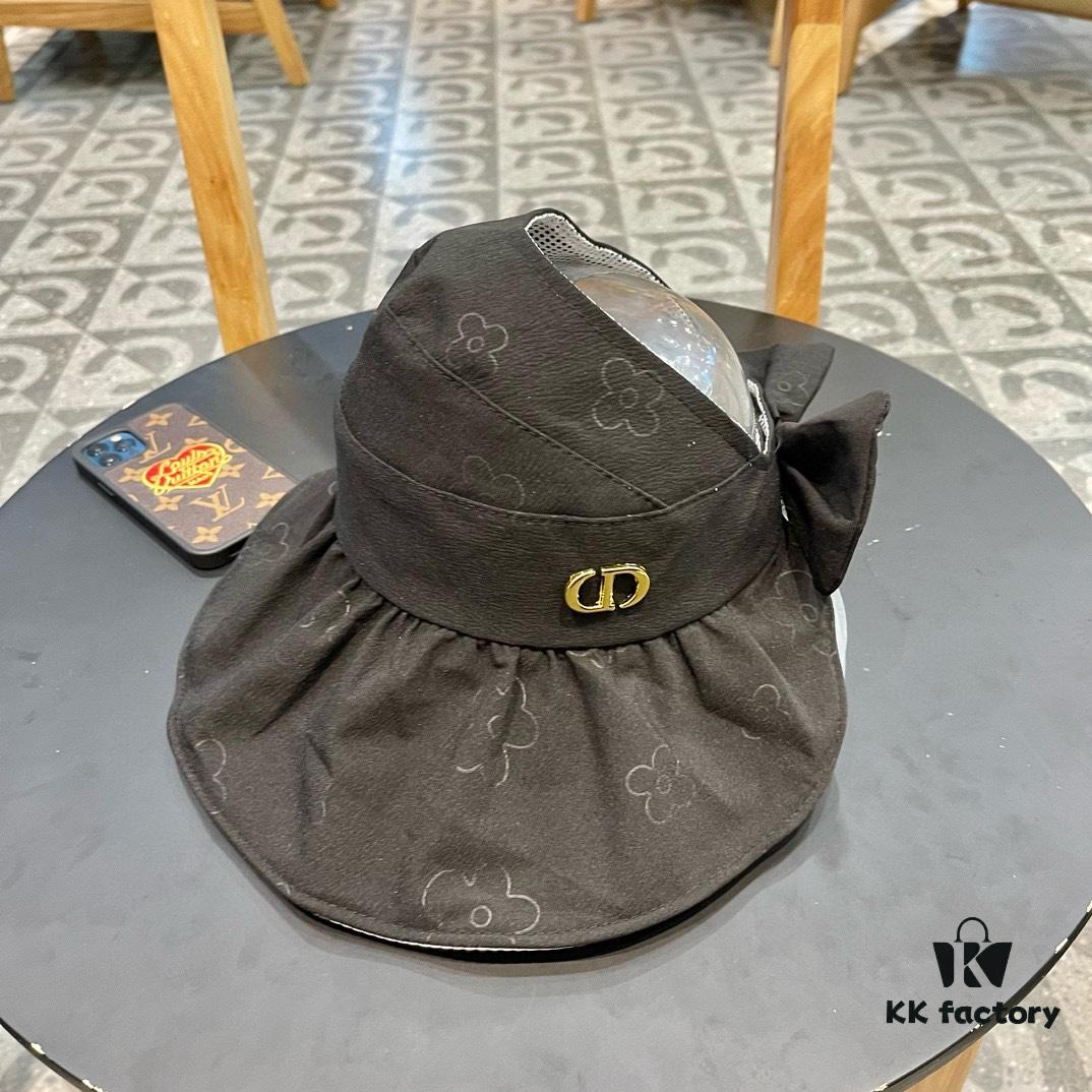 Dior Korean-style New Colorful Gel Sun Hat for Women, Fresh Floral Breathable Open-top Travel Vacation Sun Hat, Fisherman Hat, Baseball Cap, Knit Hat