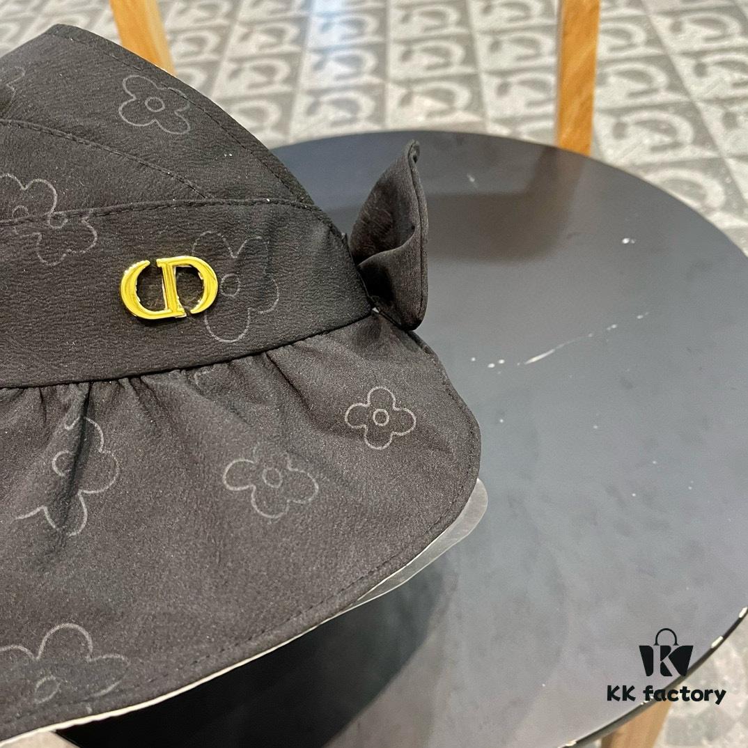 Dior Korean-style New Colorful Gel Sun Hat for Women, Fresh Floral Breathable Open-top Travel Vacation Sun Hat, Fisherman Hat, Baseball Cap, Knit Hat