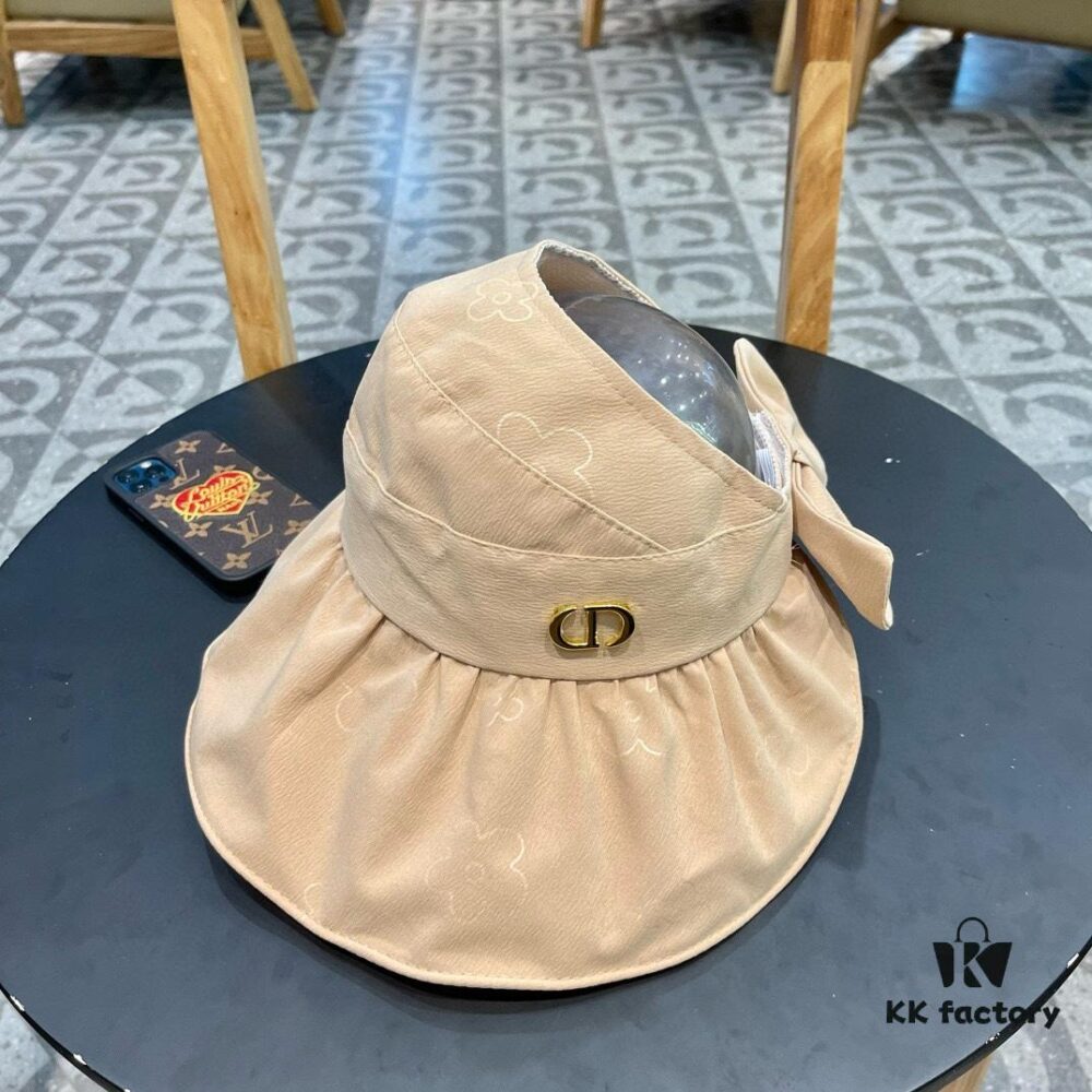 Dior Korean-style New Arrival Colorful Gel Sun Hat for Women, Fresh Floral Breathable Open-top Travel Vacation Sun Hat, Fisherman Hat, Baseball Cap, Knit Hat