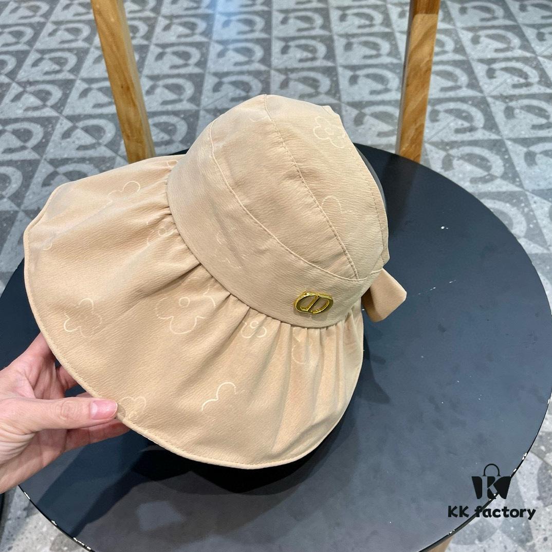 Dior Korean-style New Arrival Colorful Gel Sun Hat for Women, Fresh Floral Breathable Open-top Travel Vacation Sun Hat, Fisherman Hat, Baseball Cap, Knit Hat